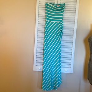 Turquoise bandeau dress